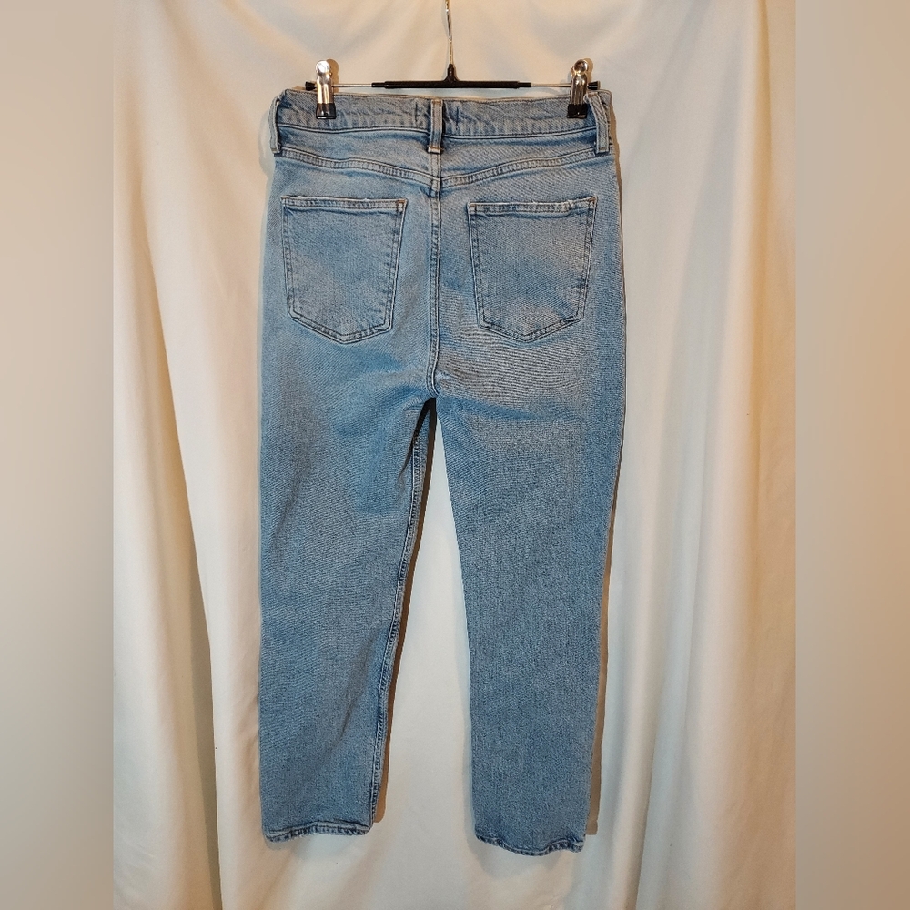 Agolde Wilder Light Wash Straight Leg Cropped Jeans - 27 - GUC - Picture 2 of 10